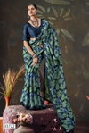 Ikshula Vol 2 By Vallabhi Chiffon Leaf Print With Swarovsaki Work Saree Wholesale Suppliers In Mumbai

